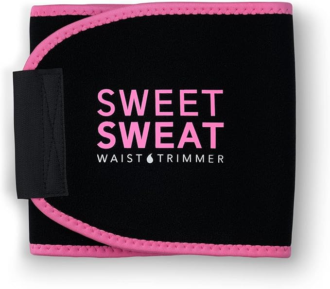 Sports Research® Sweet Sweat Waist Trimmer - Premium Sweat Enhancing Fitness Belt for Women & Men - 5 Adjustable Sizes