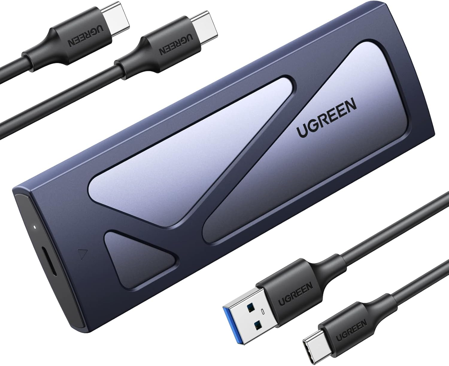 UGREEN Carcasa SSD, USB C externo sin herramientas, adaptador M.2 NVMe a USB de 10 Gbps compatible con llaves M y B&M y SSD de tamaño 2230/2242/2260/2280
